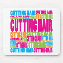 Colourful Cutting Hair Mousemat