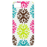 Colourful damask floral girly cute flower pattern