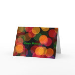 Colourful Defocused Lights Happy Holidays Card