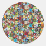 Colourful Dice Round Sticker