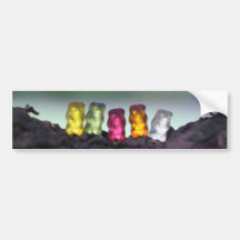 Colourful Diversity Gummy Bears Photography Bumper Stickers