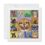Colourful dog art contemporary paintings fun cards invitations
