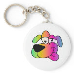 Colourful dog head