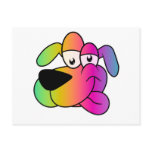 Colourful dog head