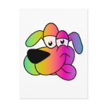 Colourful dog head