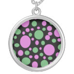 colourful dots personalized necklace
