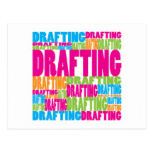 Colourful Drafting Postcards