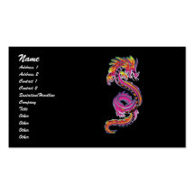 Colourful dragon business card