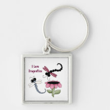 Colourful Dragonflies Keychain