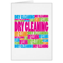 Colourful Dry Cleaning Greeting Cards