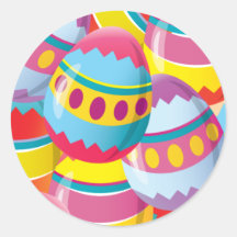 Colourful Easter Eggs - Fiesta Colours Stickers