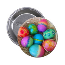 Colourful Easter Eggs Pin