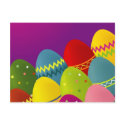 Colourful Easter Eggs postcards