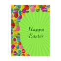 Colourful Easter Eggs postcards