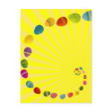 Colourful Easter Eggs postcards