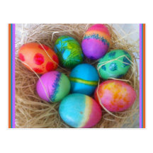 Colourful Easter Eggs Postcards