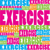 Colourful Exercise Acrylic Cut Out