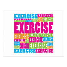 Colourful Exercise Postcards