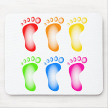 Colourful Feet Mouse Pads