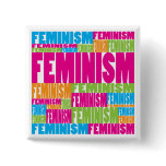 Colourful Feminism buttons