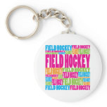 Colourful Field Hockey keychains