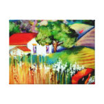 "Colourful fields canvas wall art" Gallery Wrapped Canvas
