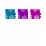 Colourful Finnish Spitz Silhouettes t-shirts