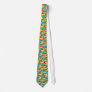Colourful Fish Scale Pattern Neck Tie