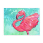 Colourful flamingo Painting Post Card postcards