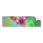 Colourful Flower With Ribbons bumper stickers