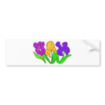 Colourful Flowers bumper stickers