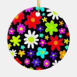 Colourful Flowers Christmas Tree Ornament