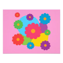 Colourful Flowers Custom Announcements