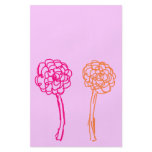Colourful flowers. Pink and Orange Drawing. Custom flyers