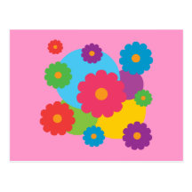 Colourful Flowers Postcard