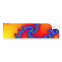 Colourful Fractal Spiral: Bumper Stickers