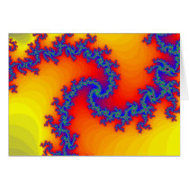 Colourful Fractal Spiral: Cards