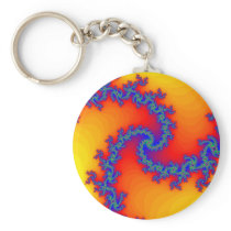 Colourful Fractal Spiral: Keychain