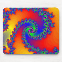 Colourful Fractal Spiral: Mousepads