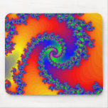 Colourful Fractal Spiral: mousepads
