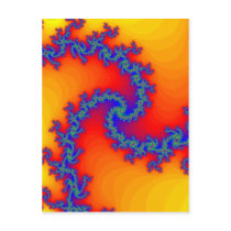 Colourful Fractal Spiral: Post Card