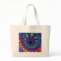 Colourful Fractal Spirals: Tote Bag
