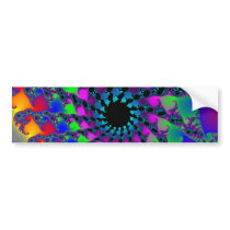 Colourful Fractal Spirals: Bumper Stickers