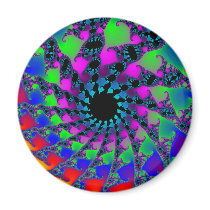 Colourful Fractal Spirals: Refrigerator Magnets