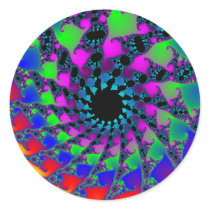 Colourful Fractal Spirals: Sticker