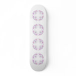 Colourful fun pattern. White, Purple, Orange Custo skateboards