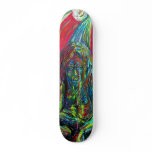 Colourful Gargoyle SciFi Winged Creature skateboar