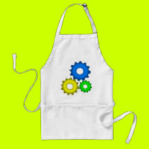 Colourful Gears aprons
