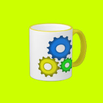 Colourful Gears mugs