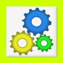 Colourful Gears magnets
